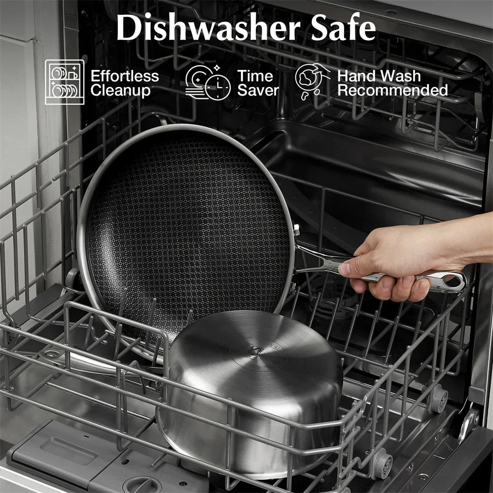 Poêle inox fond noir original -