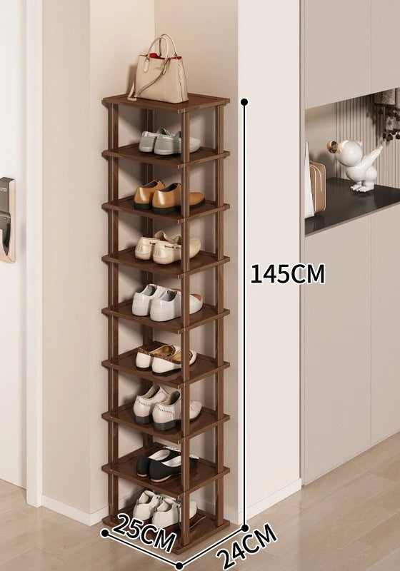 Meuble à chaussure sous escalier - Marron 9 couches 25cm