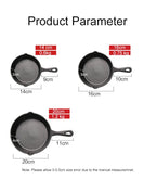 Poêle en fonte à poignée en forme de goutte d'eau -