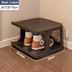 Meuble à chaussure blanc simple et moderne - Noir 2-étages