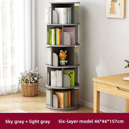 Étagère livre en bois rotatif - B