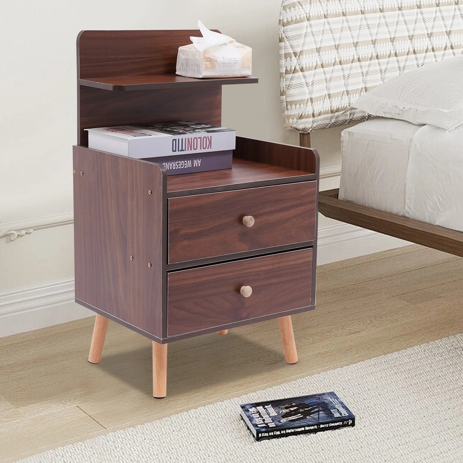 Table de nuit bois massif compacte -