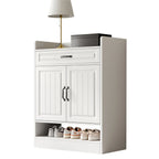 Meuble à chaussure moderne à poignées noires - 75×36×95.5cm -