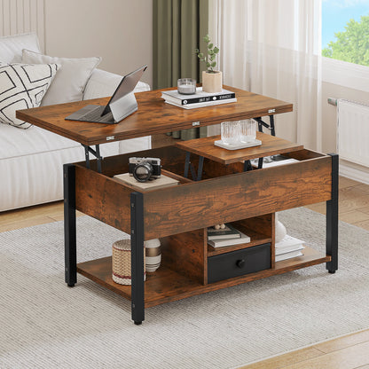 Table basse à manger convertible en bois - Kaki Table basse