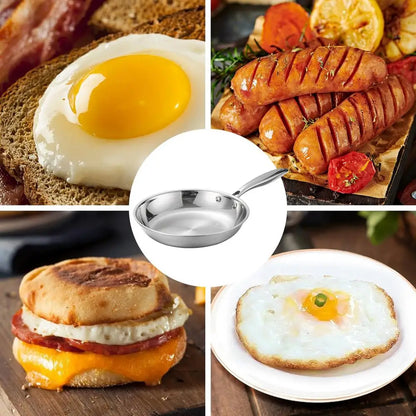 Poêle inox 28 cm couleur argenté -