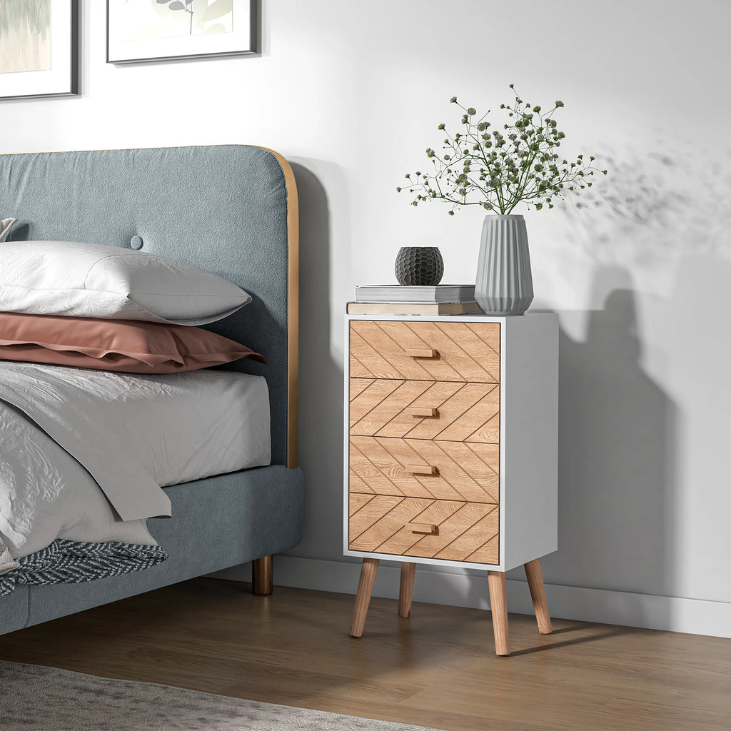 Table de nuit design moderne rustique -