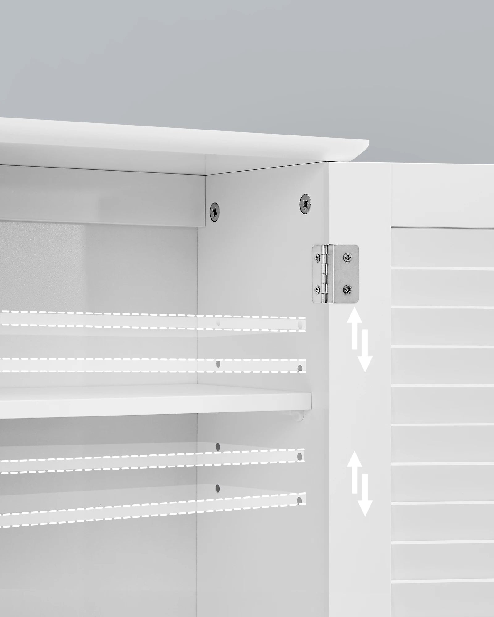 Meuble salle de bain murale blanc avec 2 portes -