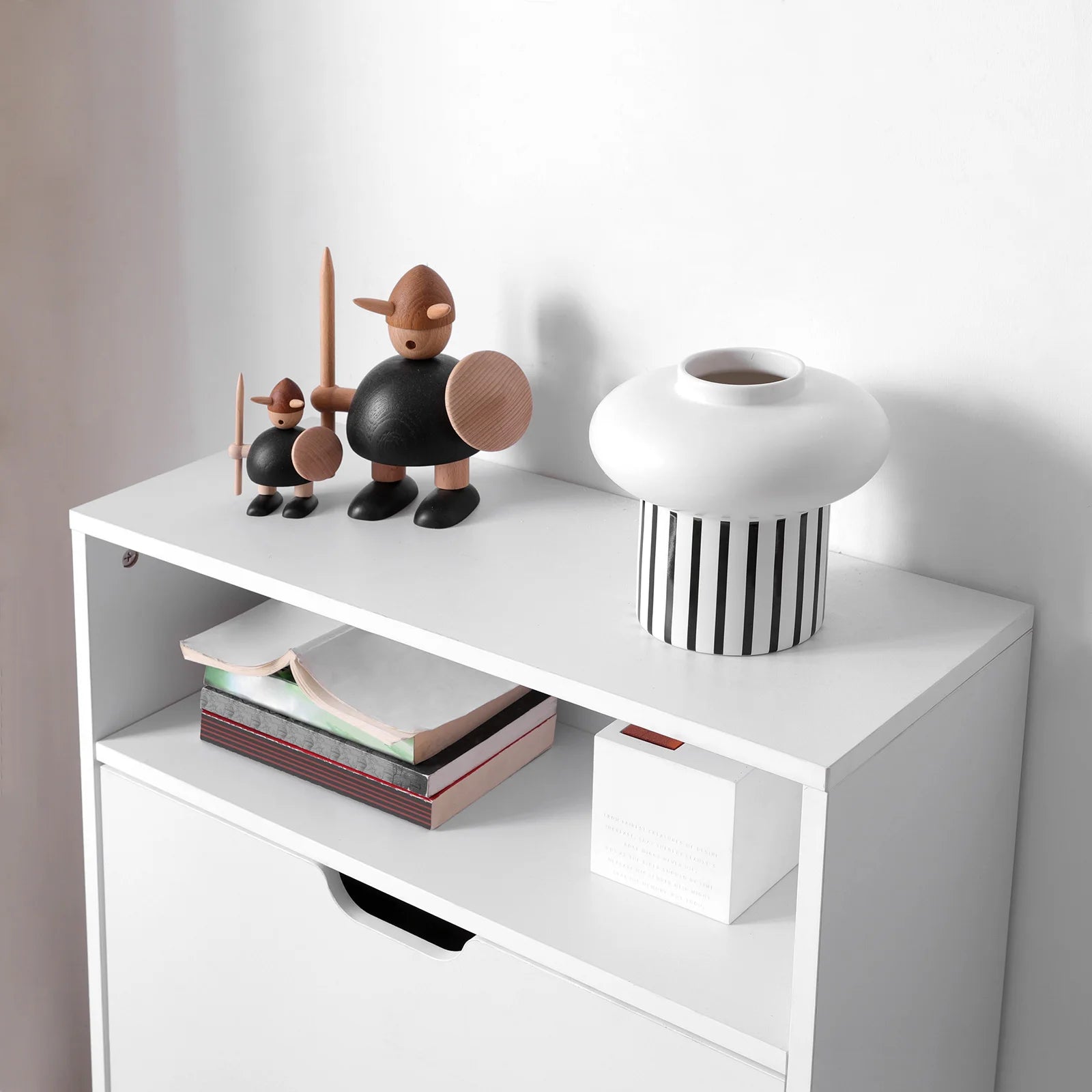 Meuble à chaussure avec 2 porte et deux charnières -