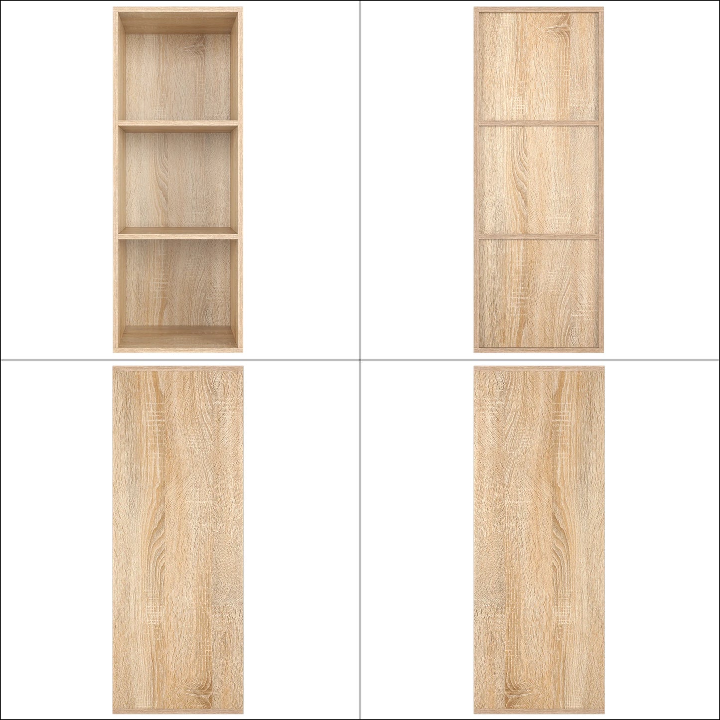 Étagère blanche 3 cube en bois 30x30x80cm -