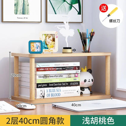 étagère bureau d'angle en bois de qualité - 2 couches 40cm B