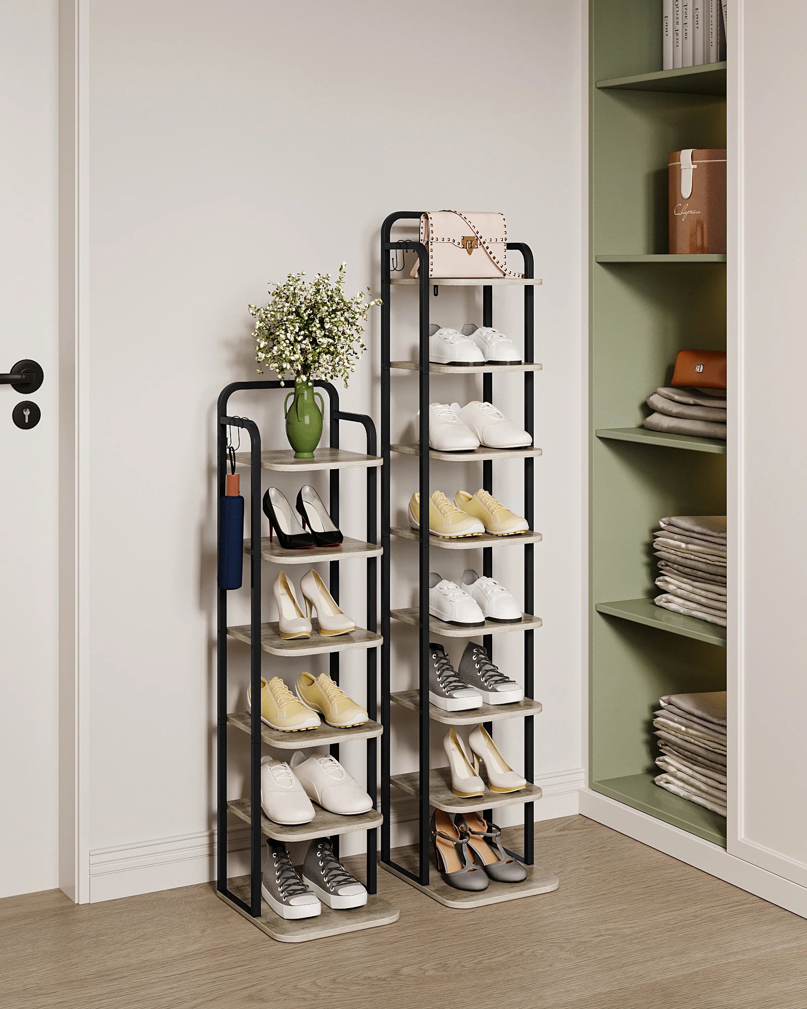 Étagère chaussures verticale tendance -