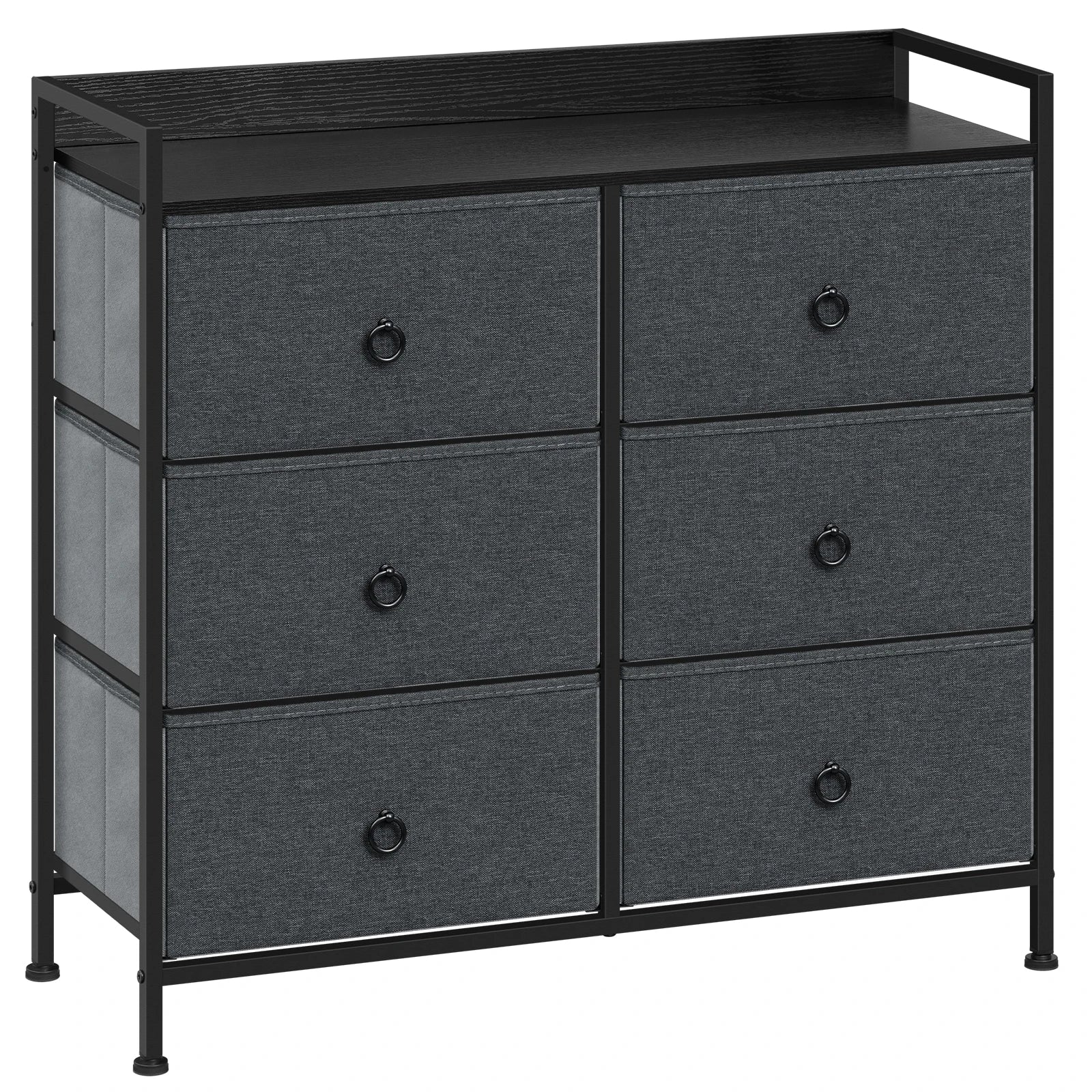 Meuble de rangement 6 tiroirs moderne - Gris Meuble de rangement