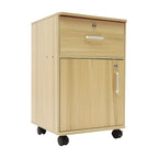 Table de nuit roulante à deux niveaux -