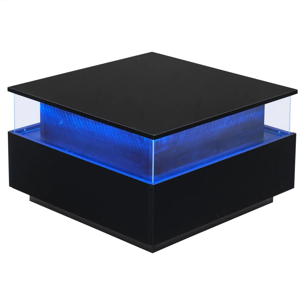 Table basse design moderne avec led 70*70*41cm -