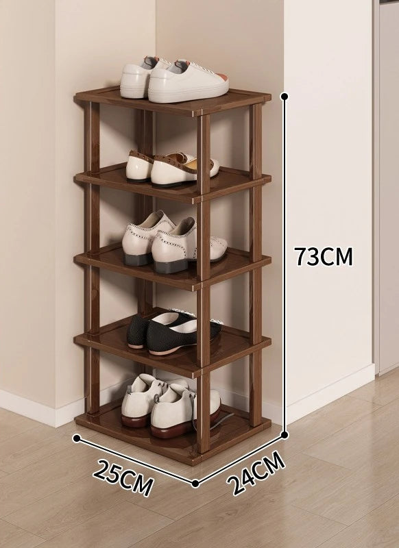 Meuble à chaussure sous escalier - Marron 5 couches 25cm