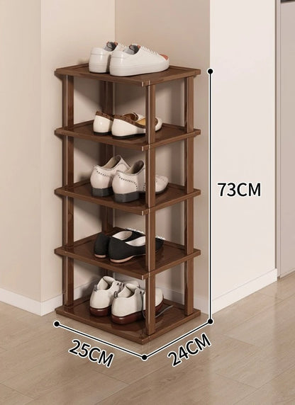 Meuble à chaussure sous escalier - Marron 5 couches 25cm