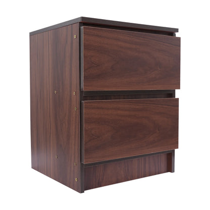 Table de chevet bois massif avec petite commode à 2 tiroirs -