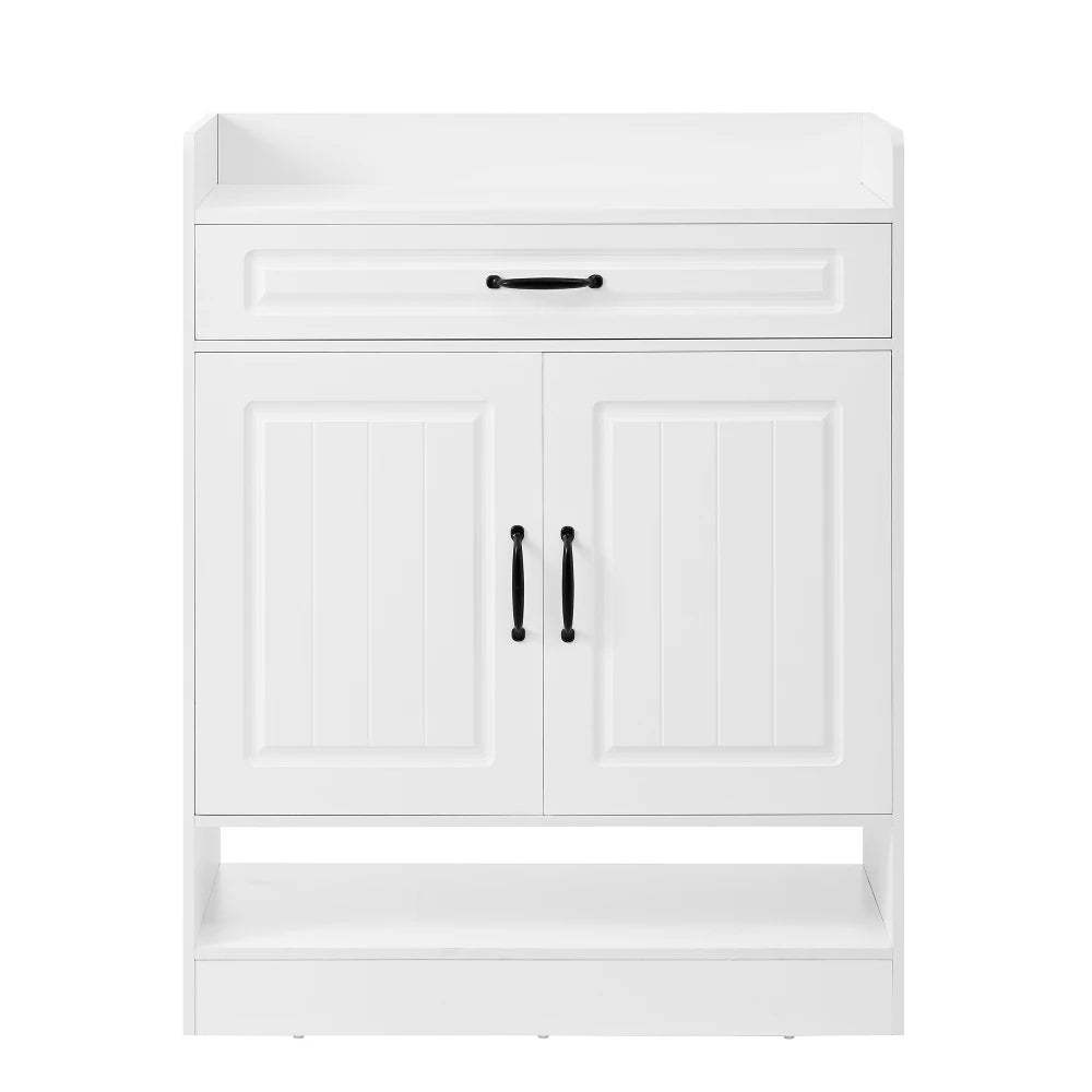 Meuble à chaussure moderne à poignées noires - 75×36×95.5cm -