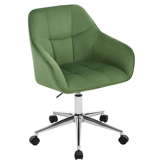 Chaise de bureau pivotante en velours - Vert Chaise de bureau
