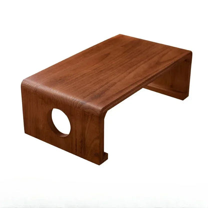 Table basse bois marron foncé antique japonais -