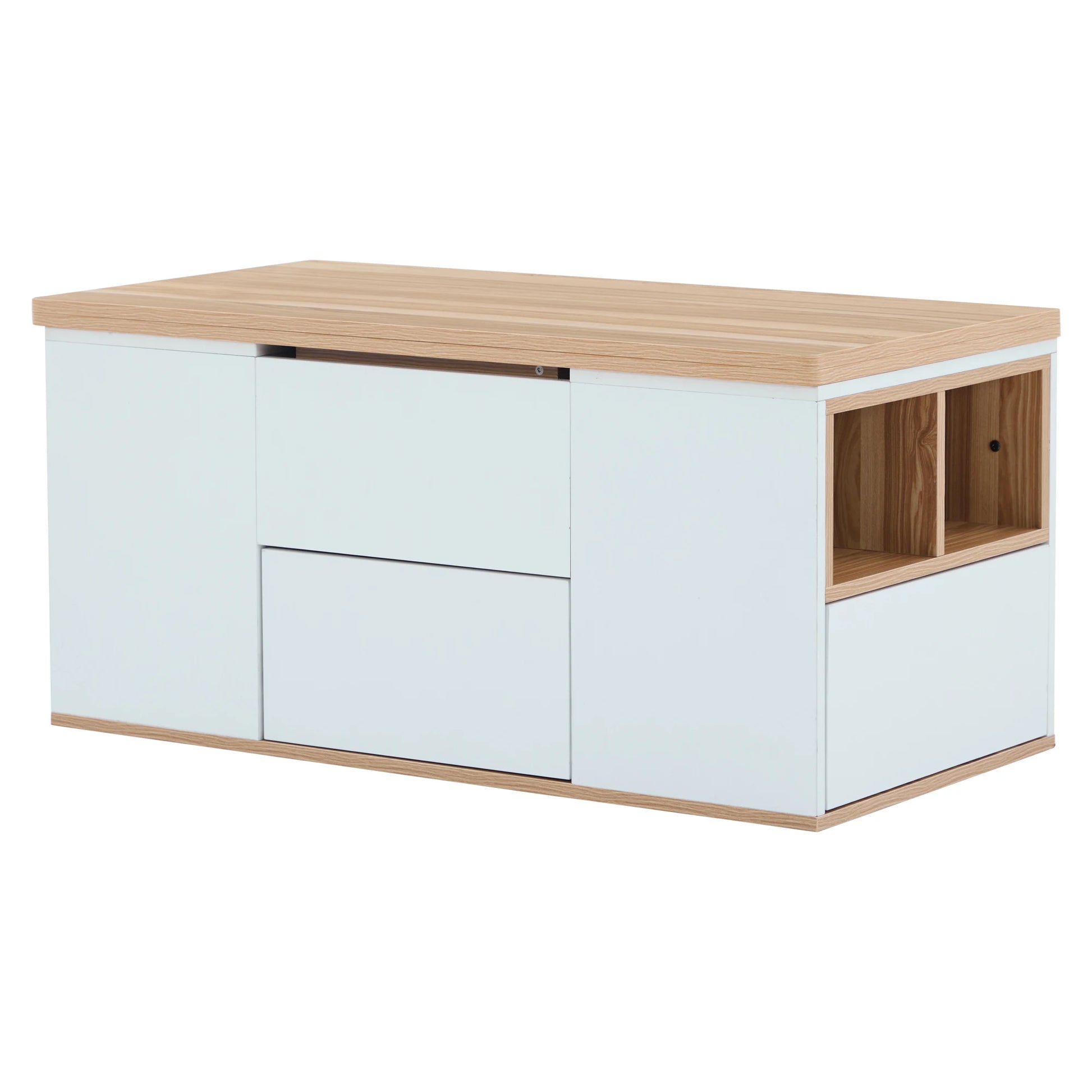 Table basse en bois blanche - Blanc Table basse