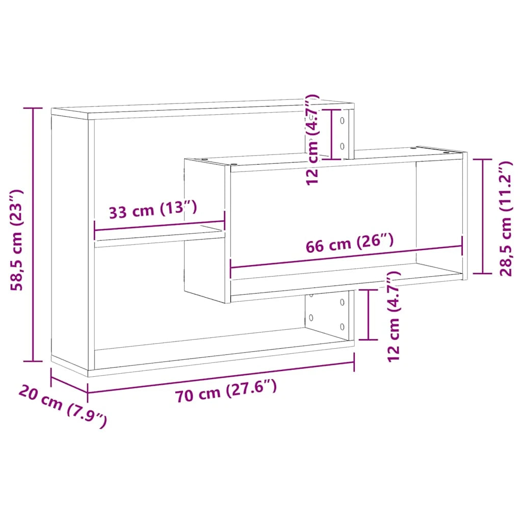 étagère murale chambre ou salle de bain 104x20x58.5 cm -
