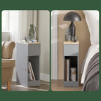 Table de chevet lot de 2 pas cher étroite moderne -