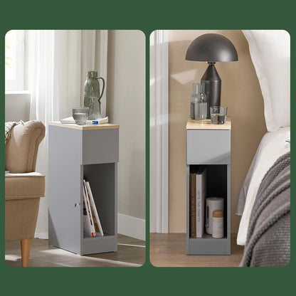 Table de chevet lot de 2 pas cher étroite moderne -