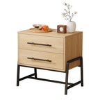 Table de chevet style campagnard 2 tiroirs - Bois Table de chevet