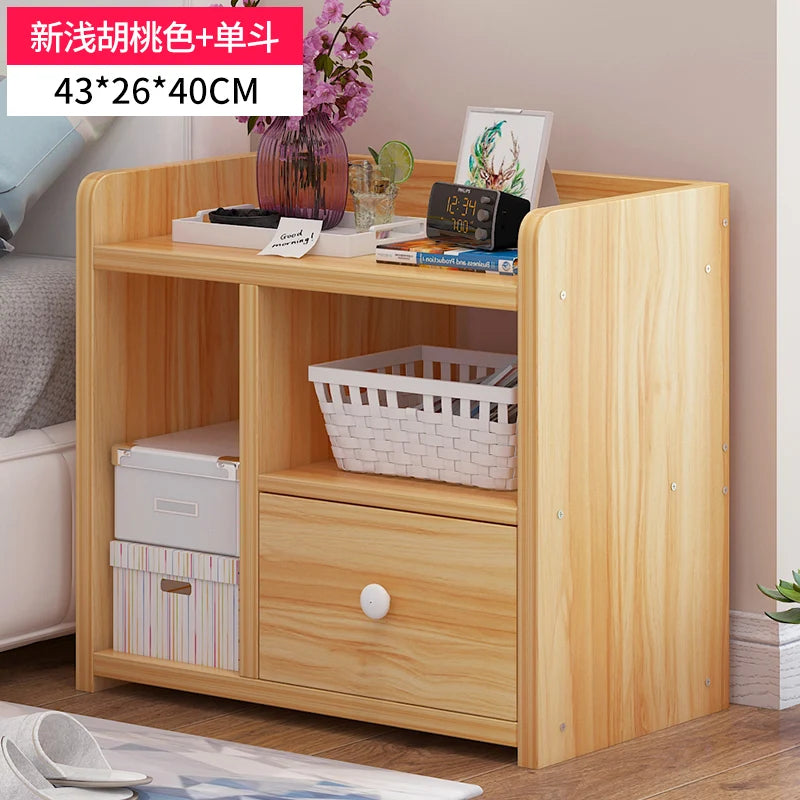 Table de nuit bibliothèque en bois - C - 43x26x40cm