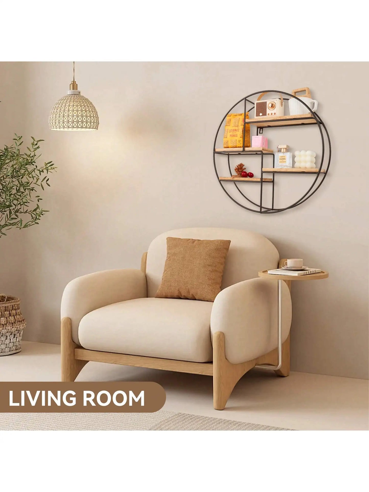 étagère murale industrielle ronde -