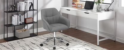 Chaise de bureau pivotante en velours -