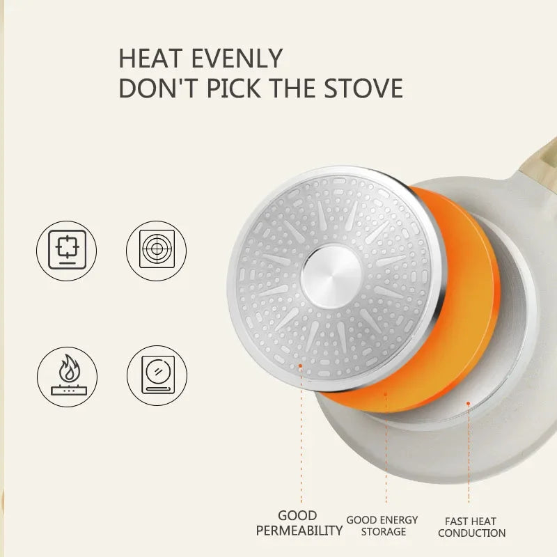 Poêle céramique pierre médicale compatible avec induction -