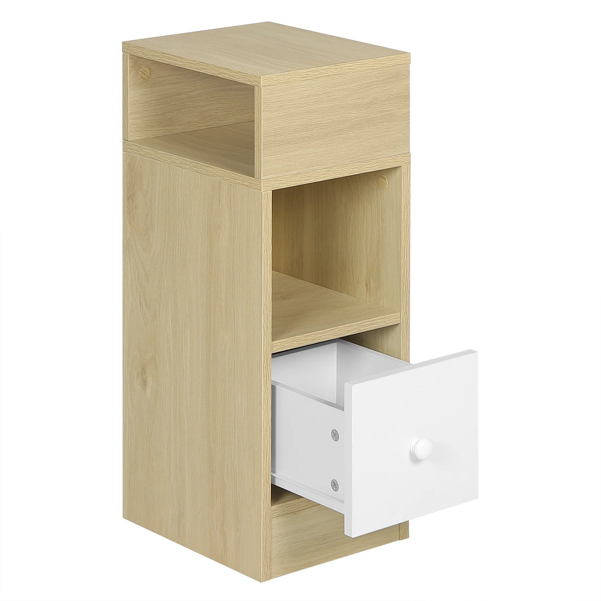 Table de chevet étroite 2 pcs pour chambre moderne -