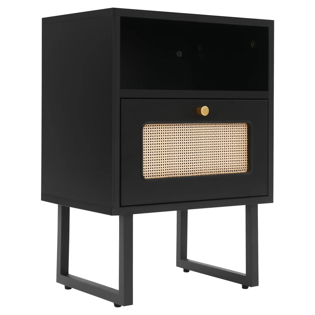 Table de nuit rotin robuste -