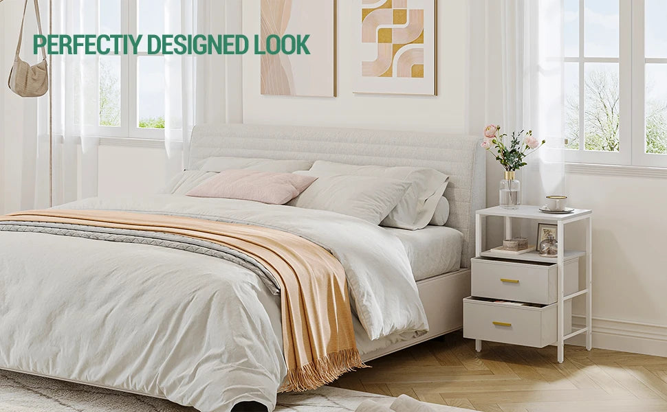 Table de chevet 2 ensembles avec doubles tiroirs -