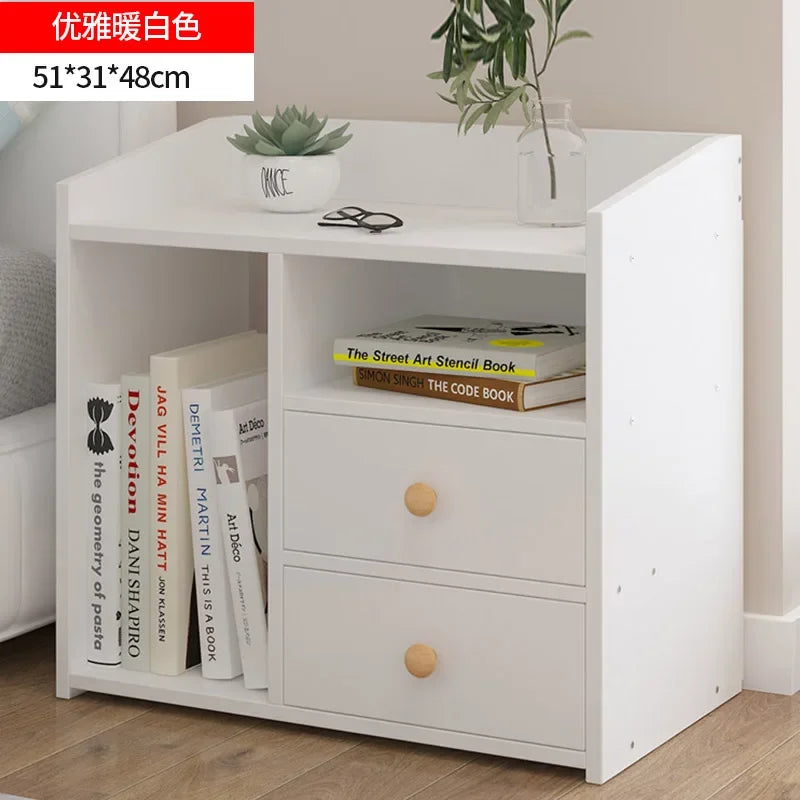 Table de nuit bibliothèque en bois - AB - 51x31x48cm