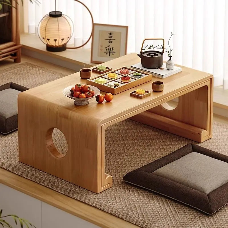 Table basse bois clair de style japonais -