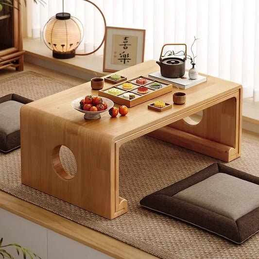 Table basse bois clair de style japonais -
