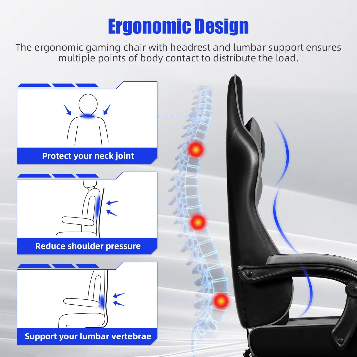 Chaise de bureau confort et design moderne ergonomique -