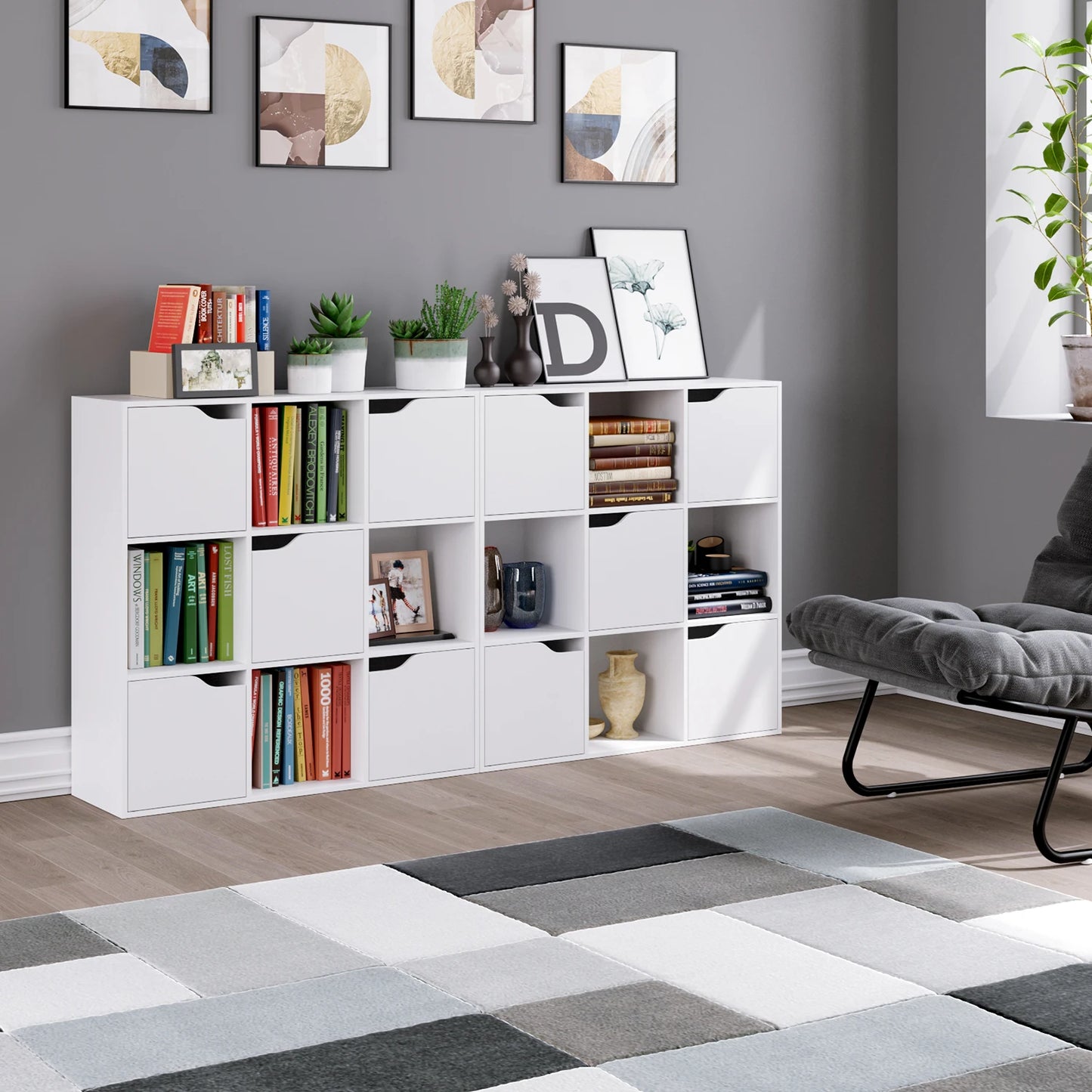 Étagère cube avec porte 90x29x90 cm -