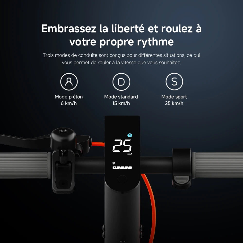 Trottinette électrique Xiaomi Scooter 4 Lite confortable de vitesse 25 km/h max