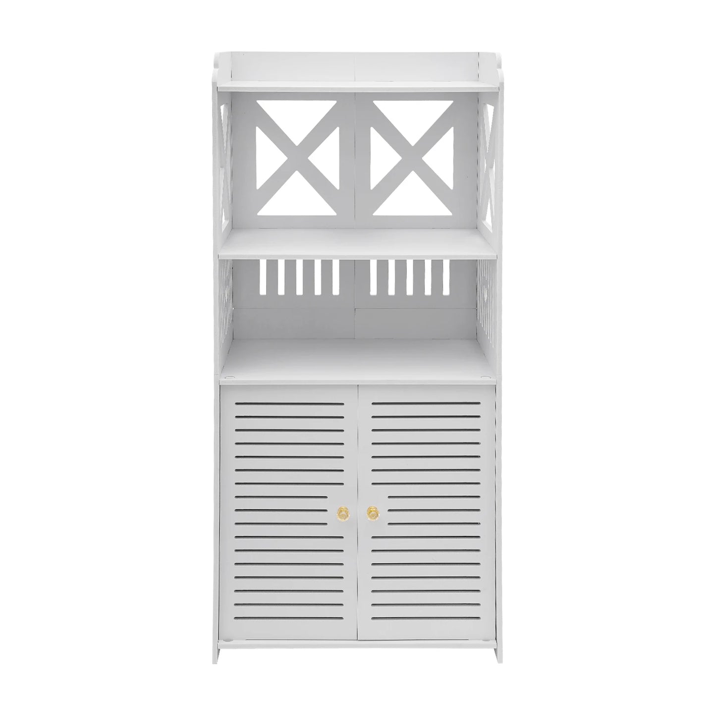 Meuble WC latéral en PVC - Blanc Meuble WC