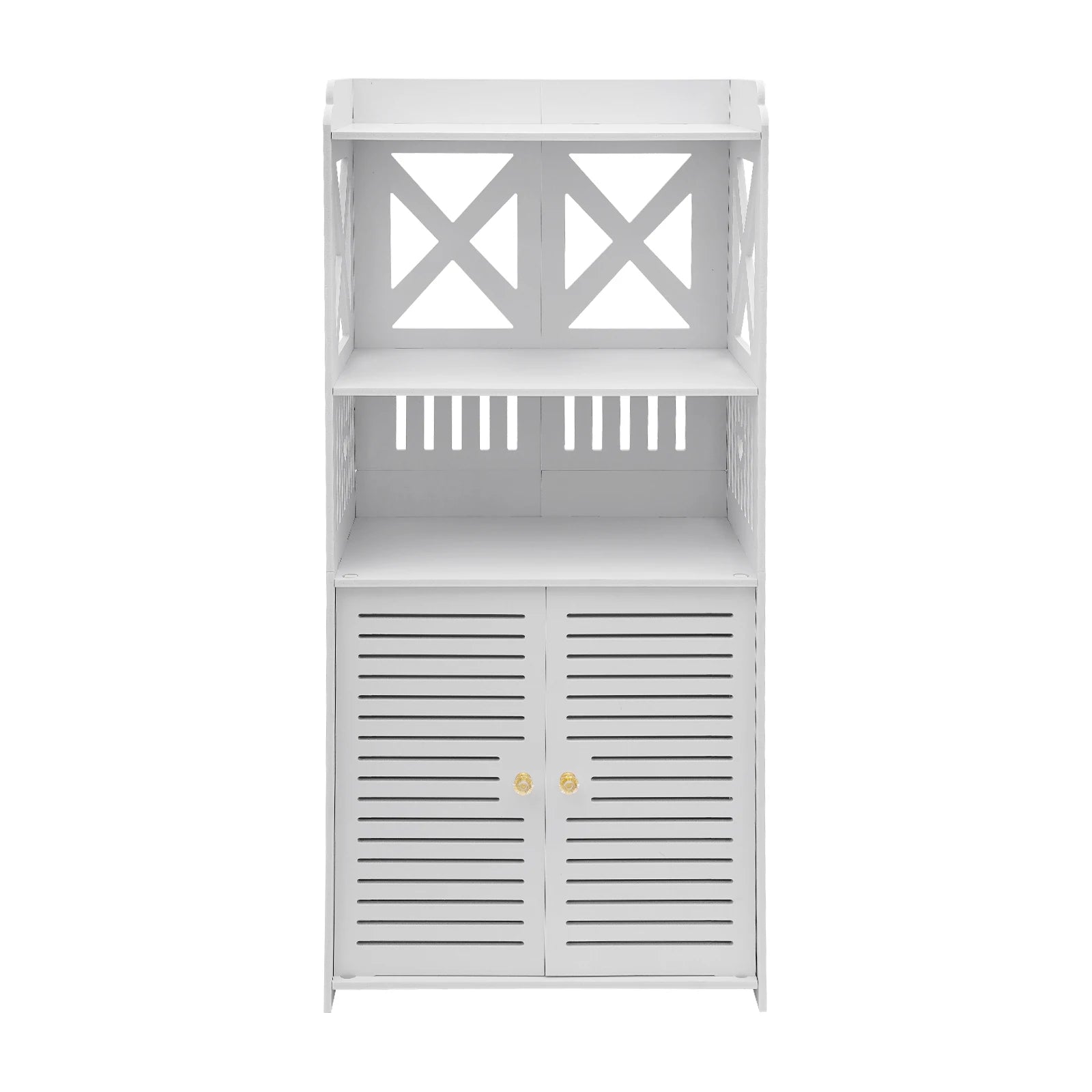 Meuble WC latéral en PVC - Blanc Meuble WC