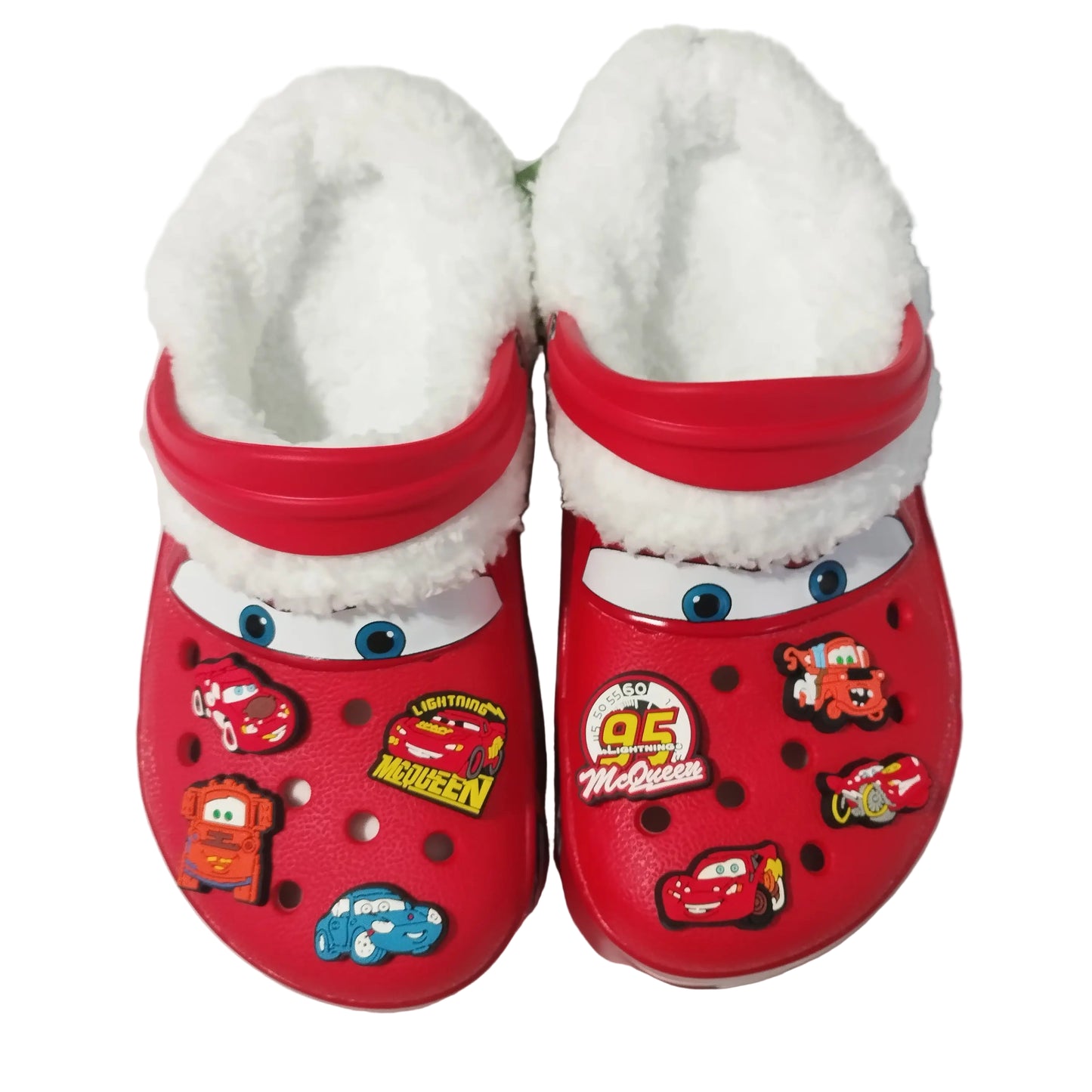 Crocs cars 95 McQueen avec jibbitz et fourrure interne - D