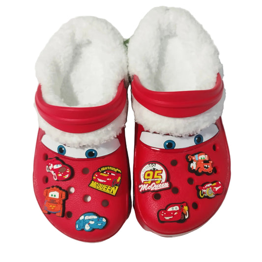 Crocs cars 95 McQueen avec jibbitz et fourrure interne - D