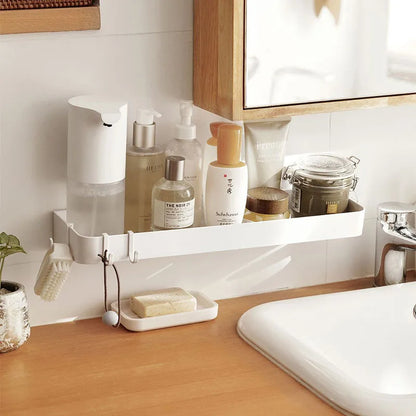 Étagère blanche pour douche -