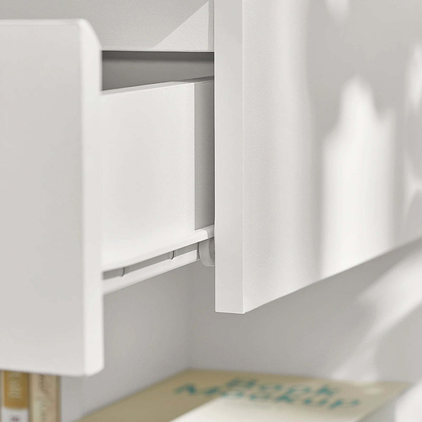 Table de chevet moderne et originale avec 1 tiroir - 39x65x39cm -