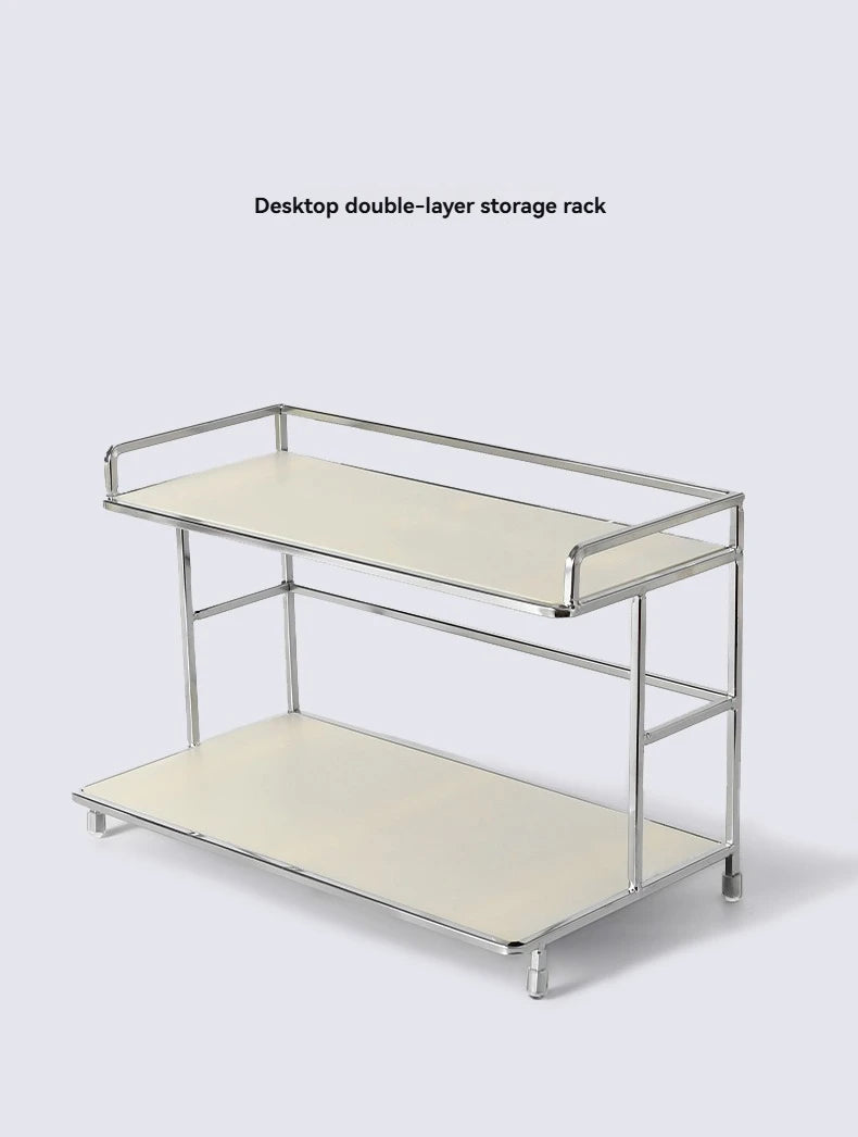 Étagère café double couche en métal -