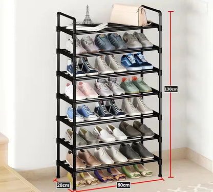 Meuble à chaussure métal multi étagère - 7L Large